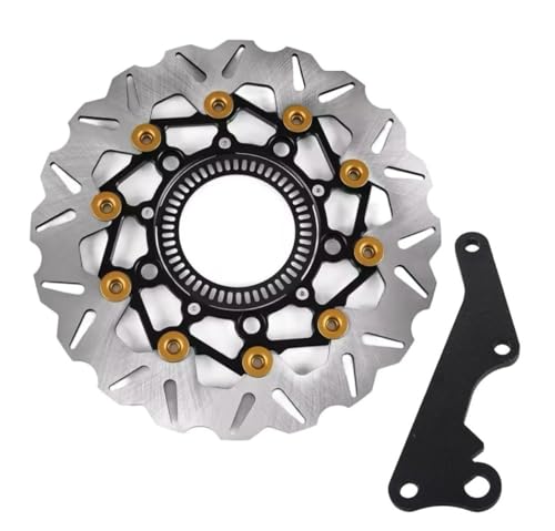 �ɓK������PCX160 2023-2025 �I�[�g�o�C�u���[�L�f�B�X�N ABS 267 �~�����[�g���A���~�����t���[�e�B���O�f�B�X�N���[�^�[�u���[�L�L�b�g�L�����p�[�A�_�v�^�[�u���P�b�g �u���[�L�f�B�X�N(Yellow)
