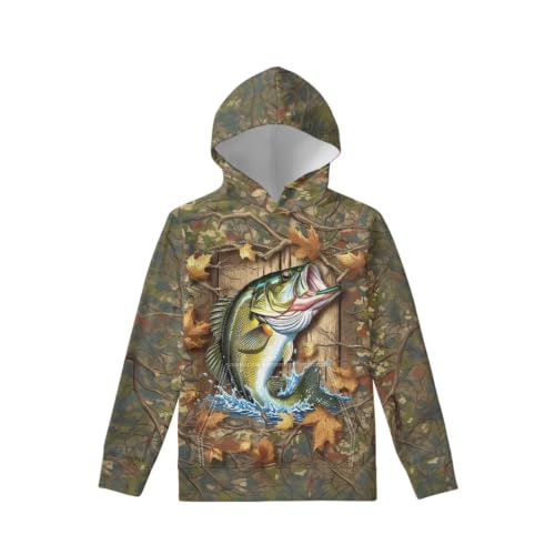 Image of WELLFLYHOM Boys Hooded Sweatshirts Hoodie Pullover Cool Graphic Crewneck Blouses Size 6-16