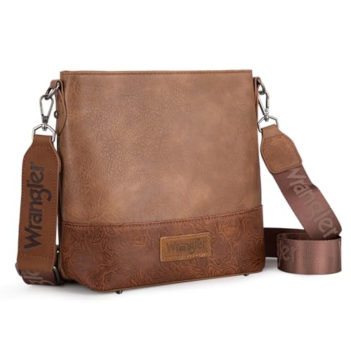 Image of Wrangler Crossbody Purses for Women Two Tone Crossbody Bags Women Purses and Handbags