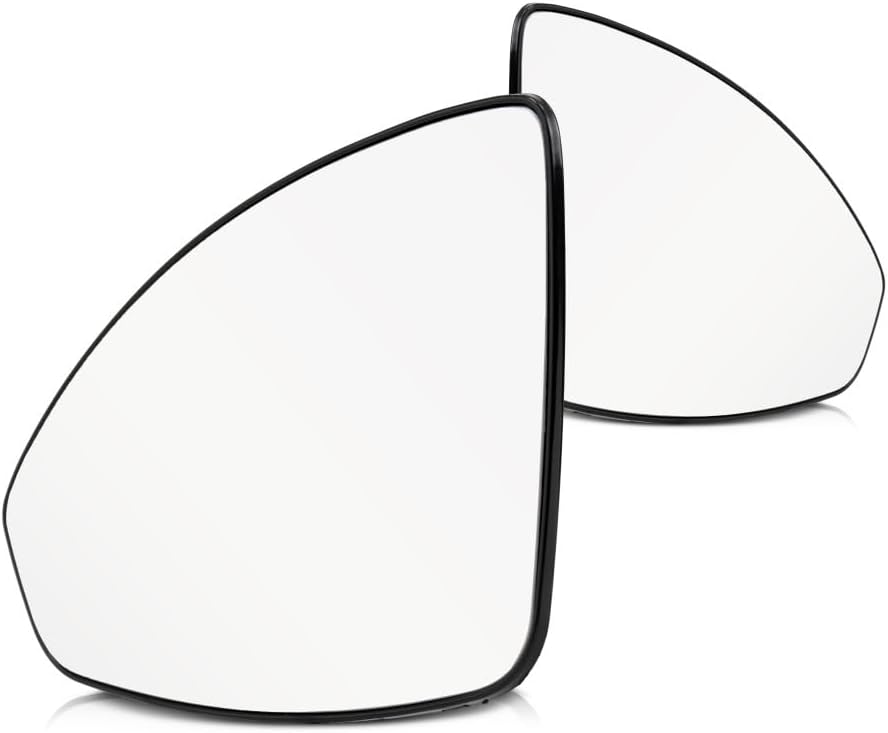 For Chevy Cruze 2011 12 13 14 2015 Mirror Glass Driver and Passenger Side | Pair | Non-Heated | w/Backing Plate | Flat Glass | Replacement For 95215096, 95215095 | GM1324127, GM1325127