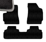 Light Gray Edge Custom Fit Front & Rear Carpet Floor Mats, Black, Compatible with Ford Escape 2012