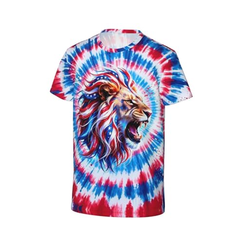 Image of Big Kids Tie Dye Shirt for Boys Girls Short Sleeve Hippie Tshirt Senior Tee