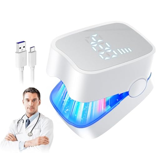 Dispositivo de Tratamiento de Hongos en Uñas, Láser Antimicótico Portátil con Temporizador, Tratamiento Rápido para Hongos en Uñas de Manos y Pies, Terapia Láser de Acción Rápida para Onicomicosis
