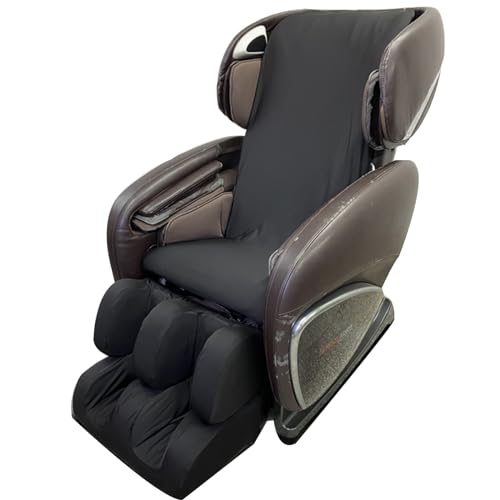 Massage Chair Cover Full Body Shiatsu Massage Chair Cover with Drawstring Waterproof & Dustproof Cover Skin-Friendly Milk Silk Fabric Black Full Body
