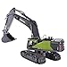 BICRKTOMXY 1:14 2.4G 4-in-1 RC Excavator with Ball Grabber/Wood Catcher/Breaking Head, 22CH RC Construction Vehicles with Dual Crawler & Realistic LED Lights Effects, Gifts for Adults Hobbyist