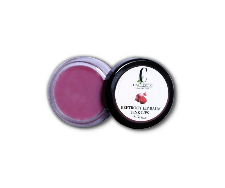 Callesta Beetroot Lip Balm for Pink Lips, Lip Lightening, Vitamin E & Oils, Soft & Glossy, 8 Grams, Helps Nourish & Hydrate Dry Chapped Lips-image-17