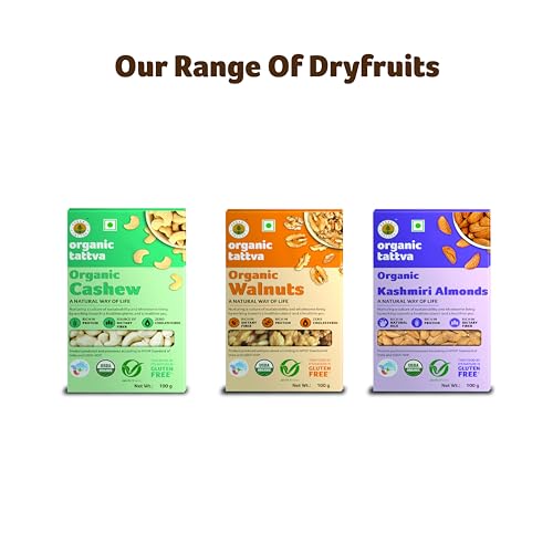 Image of Organic Tattva 'Walnuts /Akrot', Naturally Processed, No Artificial Additives (400 Grams(Pack of 4))
