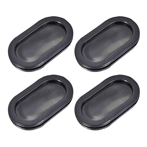 Sourcingmap Wire Protector Oil Resistant Armature Oval Rubber Grommets 30x65mm Mounting Dia 4Pcs, 44