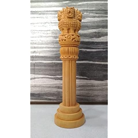 Fashion Bizz Wooden Handicraft Ashoka Pillar - 5 Inch (H) Cover
