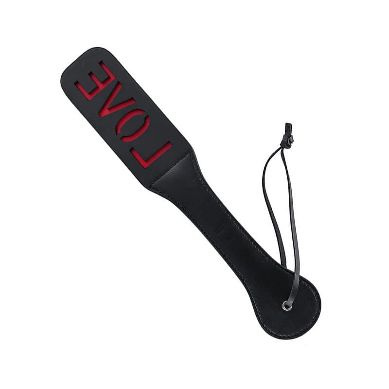 KuTi Kai General Faux Leather Paddle Leather Whips Riding Crop Toy (LOV)