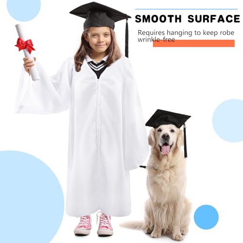 6 Disfraces Unisex Manto Mate para Coro de Niños Blanco miniatura 7