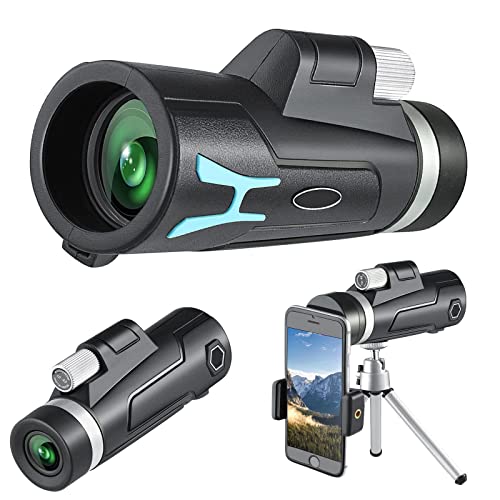 Telescopio monocular 10x42 de alta potencia HD impermeable con trípode estable