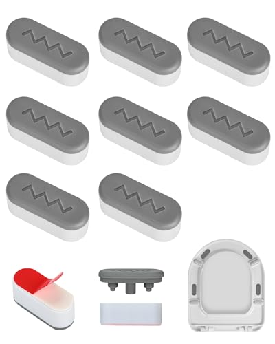 8 PCS Universal Toilet Seat Bumpers for Bidet,Toilet Lid Rubber Bumpers,Strong Adhesion Toilet Seat Spacers Bidet Buffer,Rubber Bumpers Pads Replacement for Home, Hotel, Hospital.