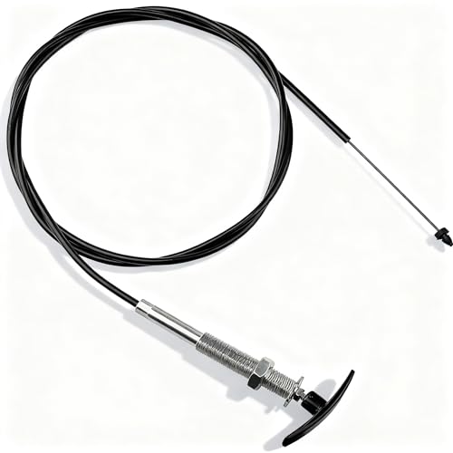 Image of TC84 84 inch RV Waste Valve Control Cable, 7ft Flexible Replacement Cable fit for Valterra Bladex, Compatible with 1.5 inch /3 inch RV Black /Gray Water Tank Dump Valve, Bulkhead Installation with Foldable Handle