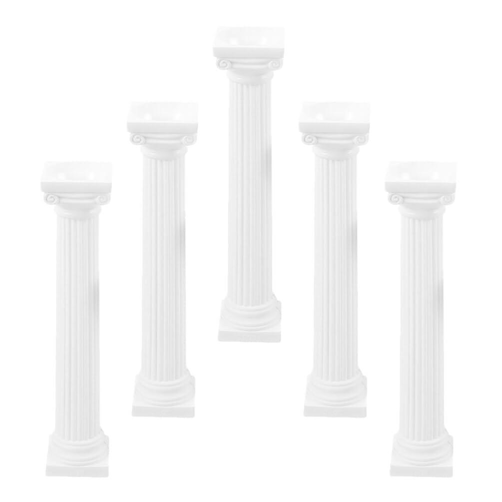 Piliers romains décoratifs lot de 5 colonnes blanches pour décors de fête