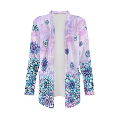 Image of Biyejit Women's Long Sleeve Open Front Cardigan Casual Loose Lightweight Cardigans with Pockets Drape Cardigan
