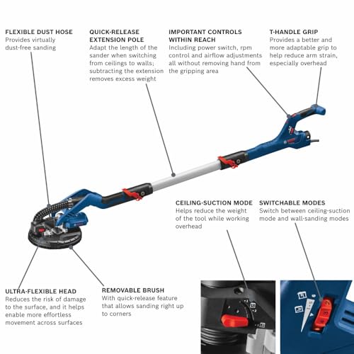 Image of Bosch GTR55-85 9 In. Drywall Sander Kit
