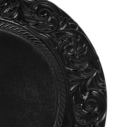 Platos cargadores antiguos negros 150 piezas 13 pulg miniatura 6