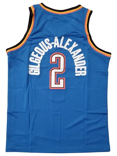 Custom Stitched Shai Gilgeous-Alexander Youth Jersey (US Alpha Small Regular Blue)