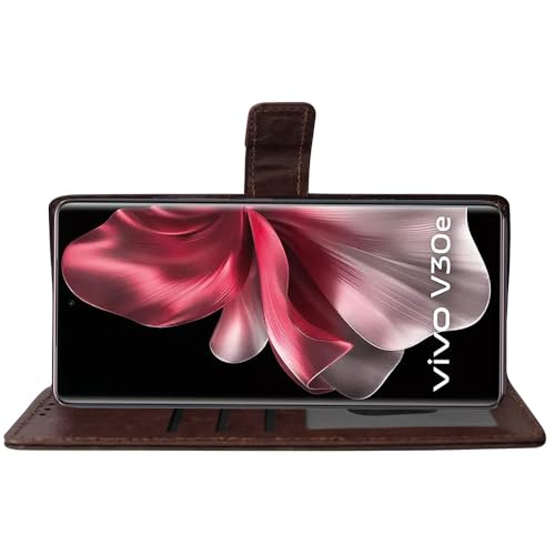 Image of Amazon Brand- Solimo Flip for Vivo V30e 5G (Leather Coffee)