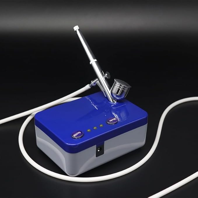 Airbrush Set with Compressor for DIY Makeup, Cake Decor, Crafts, Art Supplies, Painting, Airbrushing, Black (Model 101AK) 1