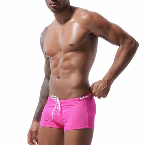 Mens Swim Briefs Sexy Bikini Swimwear Quick Dry Swim Trunks Slim Fit Beach Shorts Elastic Waist Drawstring with Pockets2