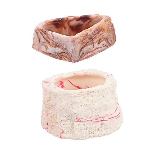 Futternapf Für Reptilien Stein-Optik - Für Geckos, Eidechsen & Schildkröten