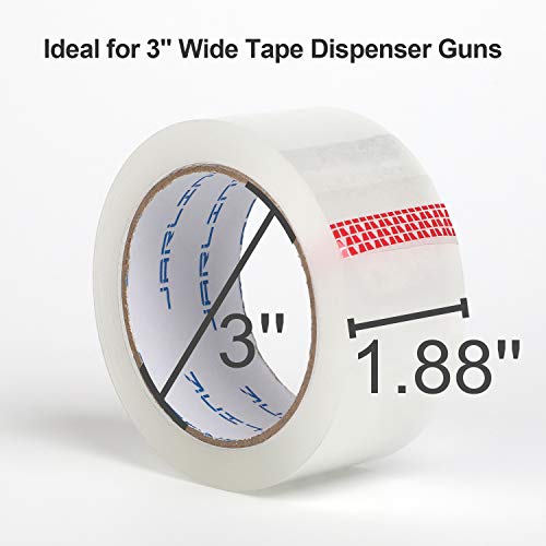 JARLINK Clear Packing Tape (12 Rolls), Heavy Duty Packaging Tape for