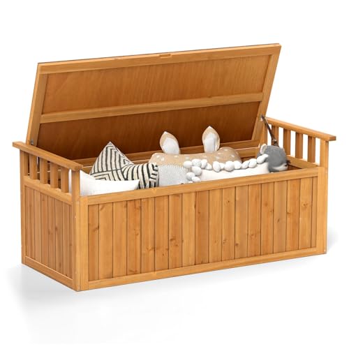 Pobbycrafm Baul Almacenaje Exterior Armario Exterior con Reposabrazos Cajas Almacenamiento Banco De JardíN Arcon Jardin Exterior