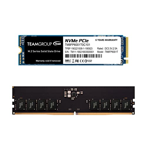 TEAMGROUP MP33 1TB TLC NVMe PCIe Gen3x4 M.2 2280 SSD Read/Write 1,800/1,500 MB/s TM8FP6001T0C101 Bundle with Elite UDIMM - Detailed View