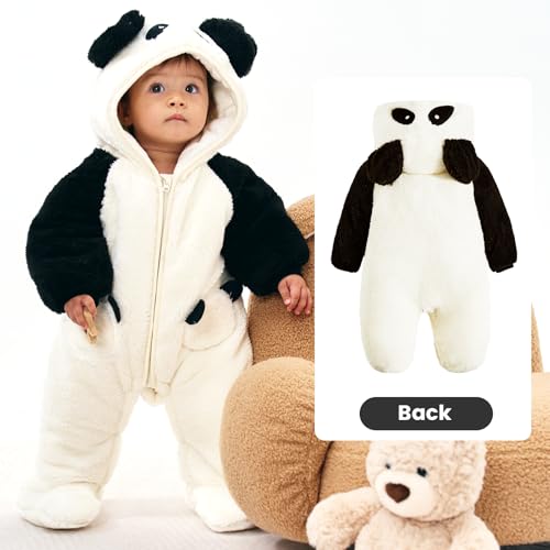 JiAmy Baby Snowsuit Newborn Girl Boy Fleece Outfits Baby Animals Hooded Winter Romper Jumpsuit Clothes2