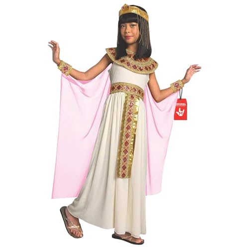 Morph Disfraz de Cleopatra para niña, disfraz de diosa - Disfraz de carnaval para niños - Talla L (134-146)