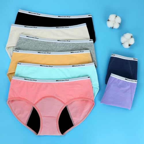 Image of Teens Girls Period Underwear Kids Period Panties Menstrual Leakproof Protective Underwear for Teens Cotton Briefs
