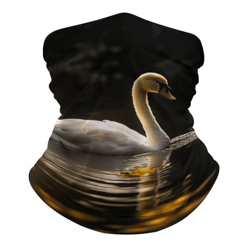 Neck Gaiter Face Mask Breathable Wind-Proof Face Cover White Swan Swimming Sun Cooling Dustproof Mask Balaclava Bandana Headwear for Men Women miniatura 1