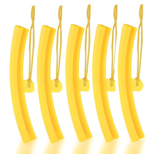 sinzau Felgenschutz Reifenmontage, 5 Stück Felgenkantenschutz, Felgenschoner Motorrad, Auto Felgenschutzleiste, für Alle Gängigen MontiereisenFelge, Gelb