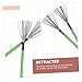 UPKOCH 2pcs Portable Drum Brushes Wooden Handle Steel Wire Percussion Brushes for Jazz Drums Compact Design for Easy Storage Green