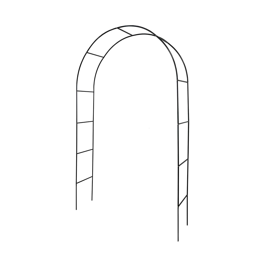 Acomoda Textil – Arco de jardín de Metal Negro 240x140x36 cm para Eventos, Celebraciones y Bodas. Enrejado para Rosas y Plantas Trepadoras Moderno, Firme, Resistente y Decorativo.