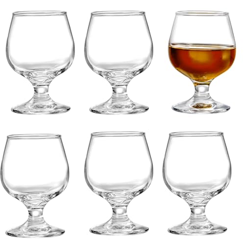 El Mejor Listado de Copas de coñac los 5 más buscados. 45 LOSYHU - Juego de 6 vasos pequeños de coñac de 5 onzas para beber, vasos de chupito para bourbon, tequila, whisky, escocés o bebidas espirituosas (160 ml)