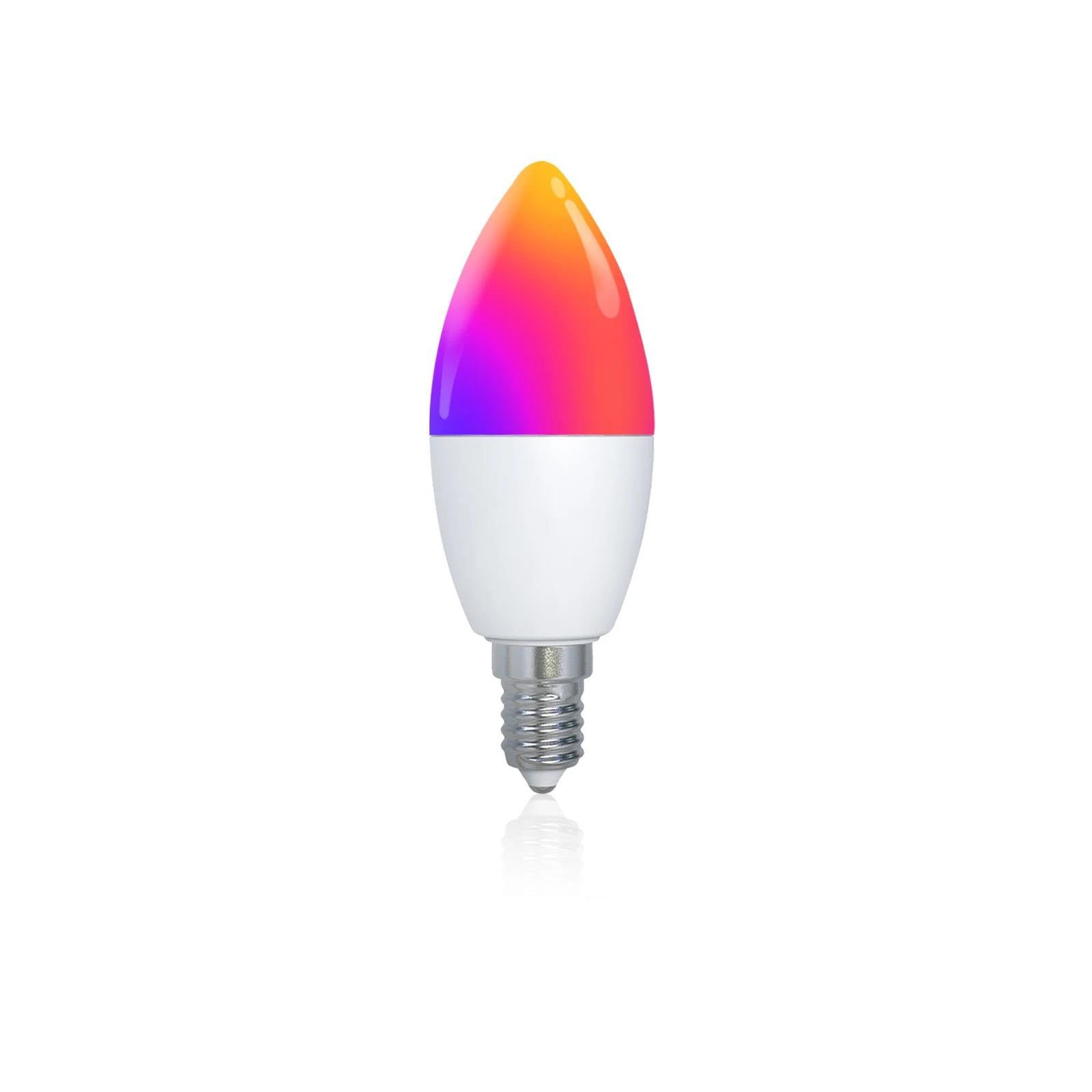 Lampadina Intelligente Tuya WiFi Dimmerabile LED 16 Milioni di Colori RGB Lampada A Candela E14 Controllo Vocale Alexa Google Home,4pcs