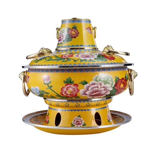 Olla caliente tradicional china de cobre 34 cm