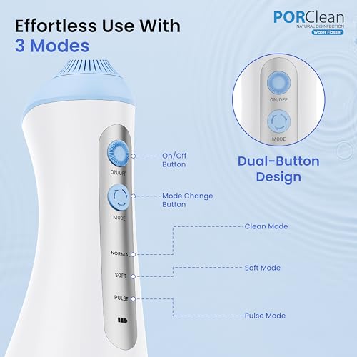 Image of PRO 200VPro Water Flosser for Teeth - 160 PSI Deep Cleaning, Rechargeable Oral Irrigator for Braces & Gums | 320ml Tank, 6 Tips, USB-C Rechargeable, IPX7 Waterproof | Dental Flosser - 1 Year Warranty