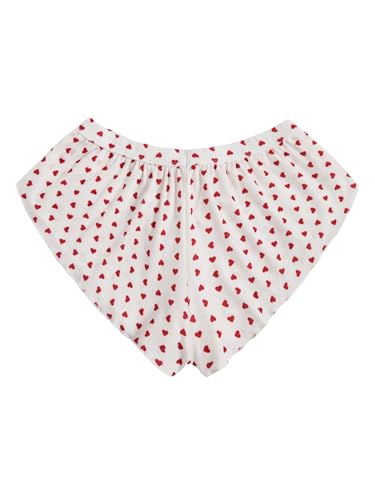 Image of MakeMeChic Women's Pajama Bottoms Floral Print Tie Front Micro Short Side Slit Summer Lounge Shorts