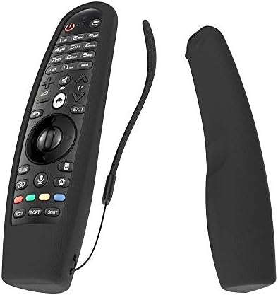 SIKAI CASE Protective Silicone Case for LG Magic Remote Cover Shockproof Washable Remote Holder - Anti-Lost with Lanyard (Black)