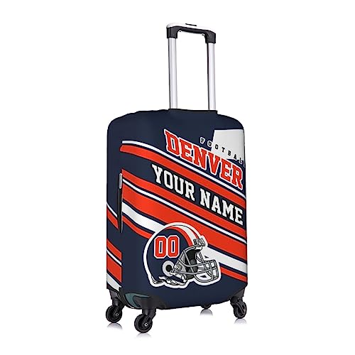 Custom Denver Luggage Cover with Name and Number, Personalized Elastic Washable Suitcase Cover for Travel Vacation fits 18-32 Inch Luggage2