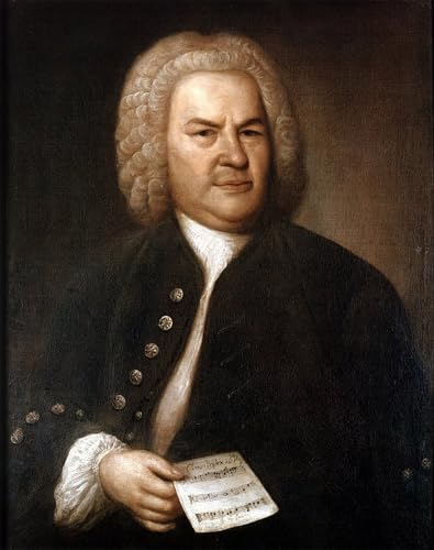 Affiche Johann Sebastian Bach par Haussmann impression sur toile salon 60x90cm