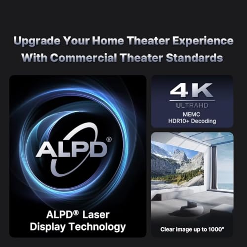 Formovie X5 Laser Projector 2450 CVIA Lumens ALPD Technology 4K Ultra HD Smart Home Theatre Screen Up to 1000 inch Compatible avec Le Chinois et l'anglais Uniquement – Image 4