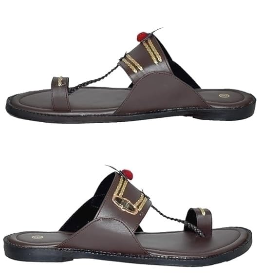 Image of Kolhapuri Chappal for Men|Kolhapuri Slippers for Men|Kolhapuri Shoes for Men|Leather Slippers for Men|Wedding Slippers for Men-B1