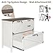 Halitaa Lateral File Cabinet with 4 Drawers, Farmhouse File Cabinet for Letter/Legal/A4 Size Hanging Files, Large Wood File Storage Cabinets Printer Stand for Home Office Cabinets, White with Lock