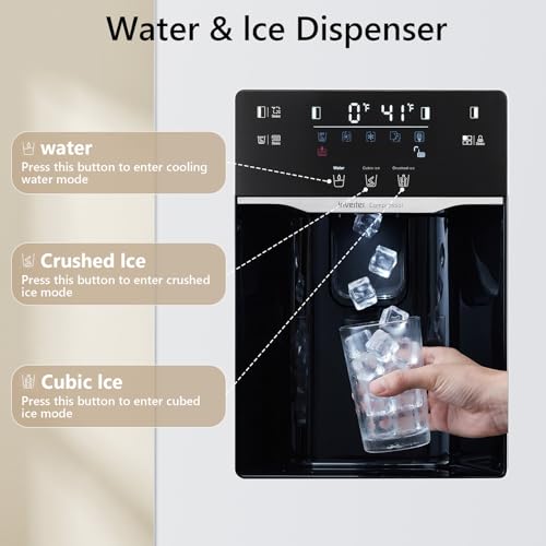 Image of Electactic 18.1 Cu. Ft. Side by Side Refrigerator with Freezer, 2-Door Refrigerator with Built-in Ice Maker, Water Dispenser, Garage Ready Freezer with Digital Temperature Control, White
