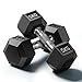 Slovic Dumbbell Set 10 KG (5 KG x 2) | Hexa Dumbbells Set for Home Workout | 5 KG Dumbbells Pair for Exercise | Gym Equipment for Home Workout | Anti Skid Rubber Dumbbell Black